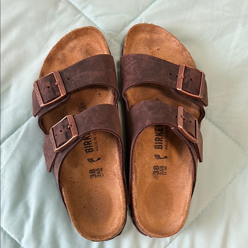 Brown Leather Birkenstocks